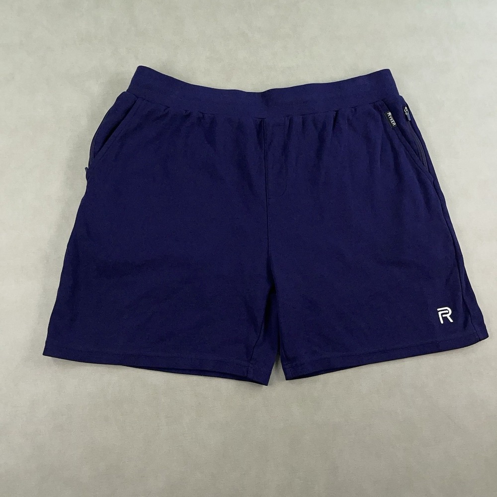 Ryker Lined Shorts Organic Cotton Merino Wool Liner Men Size XL 5" Inseam Navy